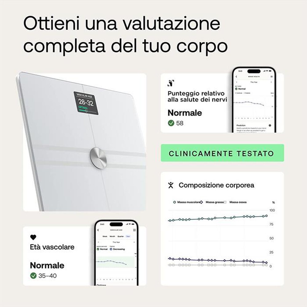 Immagine del prodotto WITHINGS - Pesa persone smart BODY COMP-WHITE