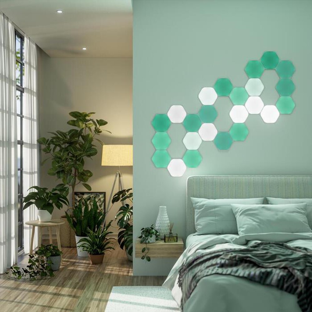 "NANOLEAF - NANOLEAF SHAPES SMARTER KIT - 15 ESAGONI LUMINOSI-WHITE"