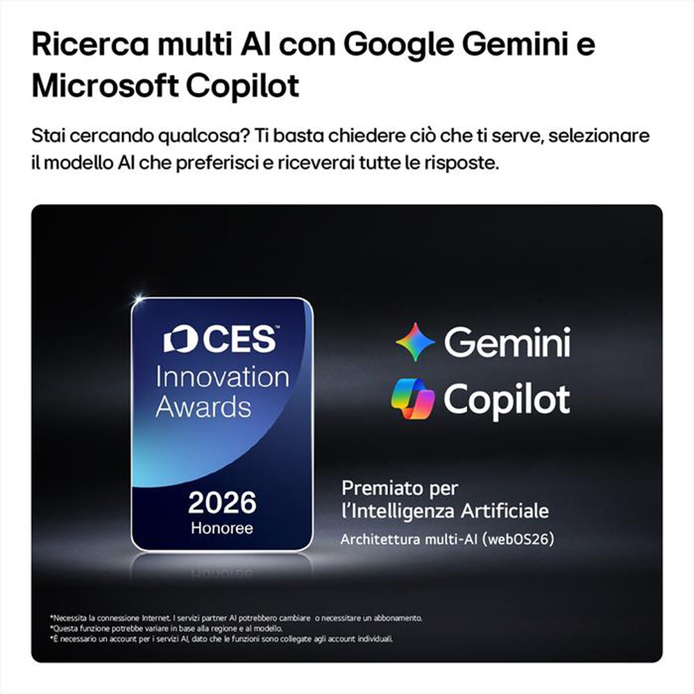Immagine del prodotto LG - Smart TV OLED 4K 65" EVO AI G6 OLED65G64-Dark Satin Silver