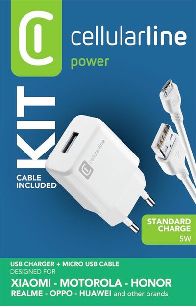 CELLULARLINE - USB Charger Compact Kit-Bianco