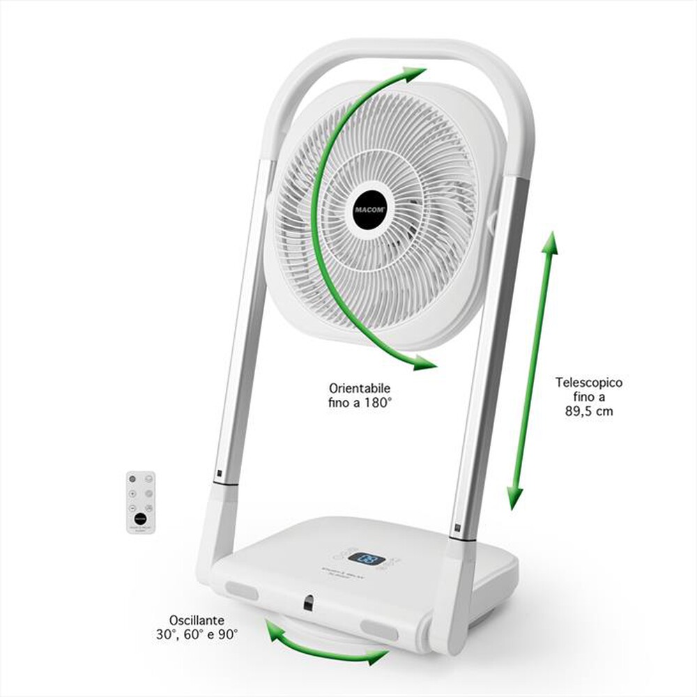 "MACOM - Ventilatore a piantana SLIMMY-bianco"