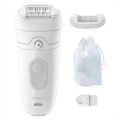 BRAUN - Epilatore SILK-ÉPIL 5 5-011-BIANCO/GRIGIO