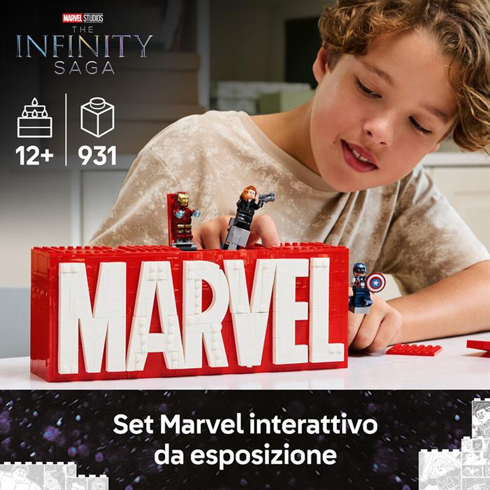 Immagine del prodotto LEGO - SUPER HEROES MARVEL Logo e Minifigure MARVEL 76313