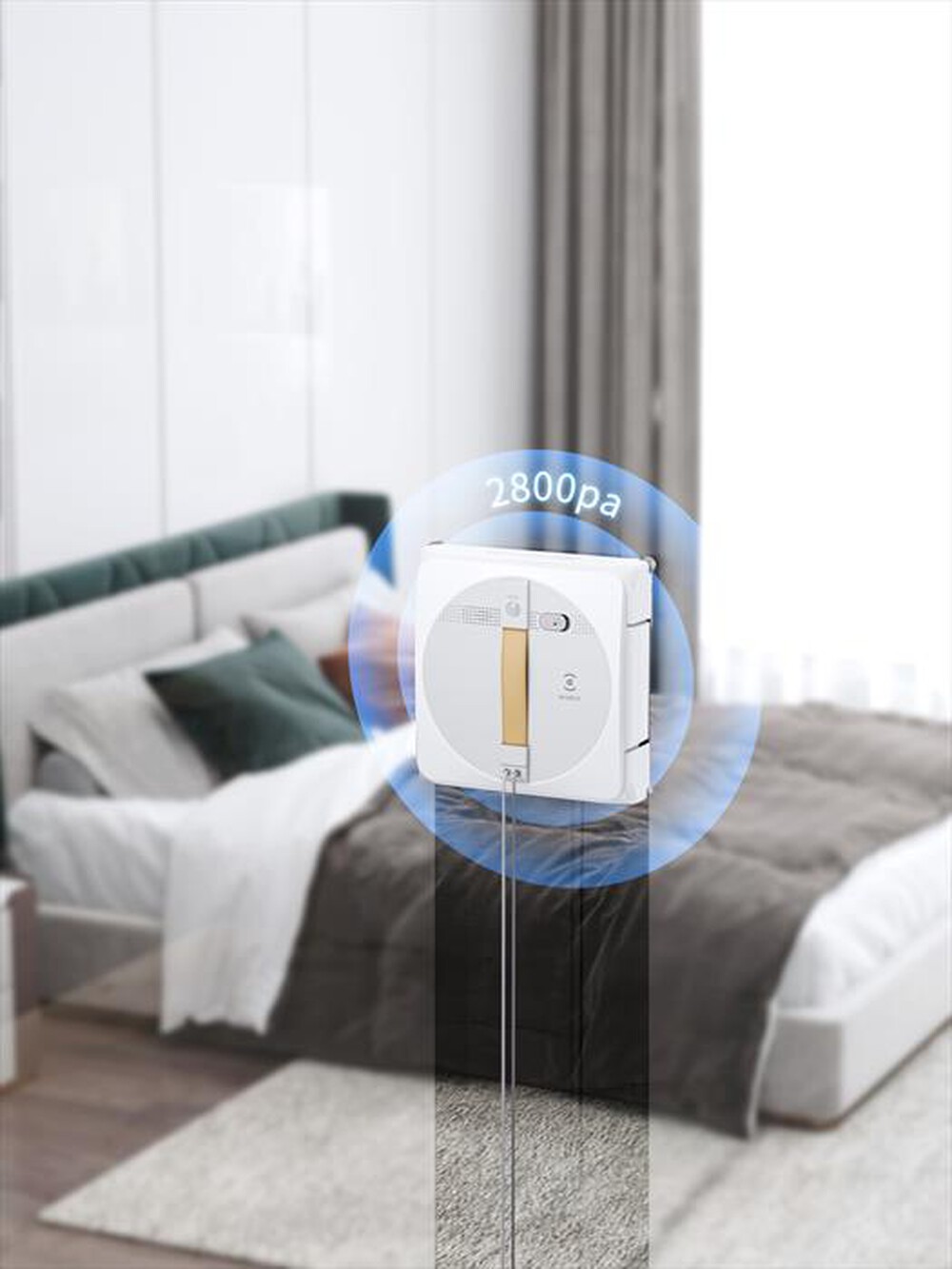 "ECOVACS - WINBOT W1PRO Robot lavavetri con spruzzatura auto-BIANCO"