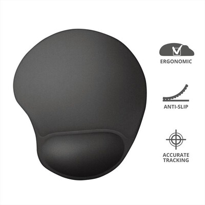 TRUST - Bigfoot Gel Mouse Pad - Black-Black