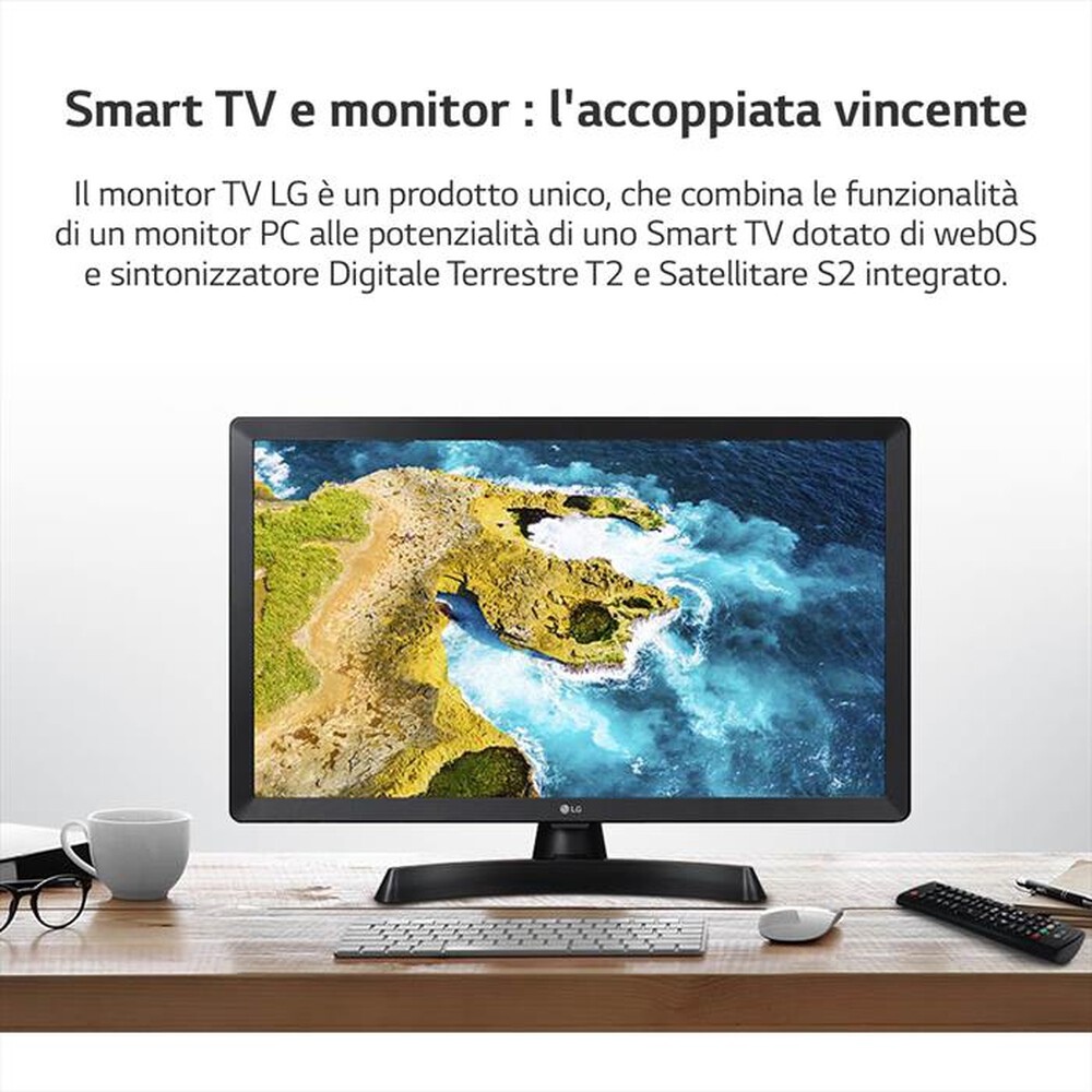 Immagine del prodotto LG - Smart TV LED HD READY 23,6" 24TQ510S-PZ.API-Nero