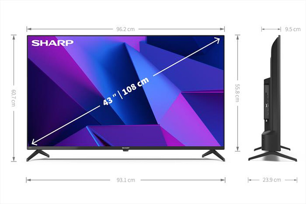 Immagine del prodotto SHARP - Smart TV LED UHD 4K 43" 43FN7E-Nero