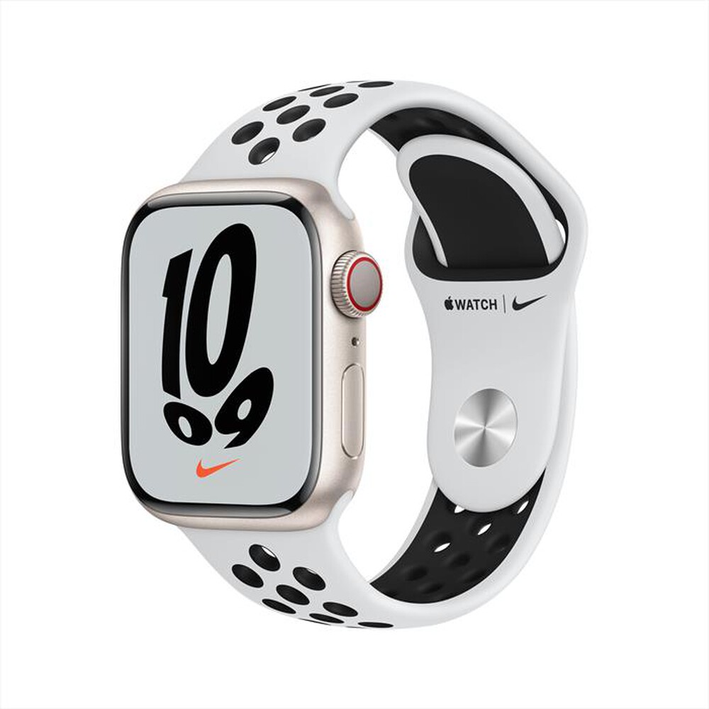 "APPLE - Watch NIKE Series 7 GPS+Cellular 41 Allu-Galassia Sport PlatinoPuroNero"