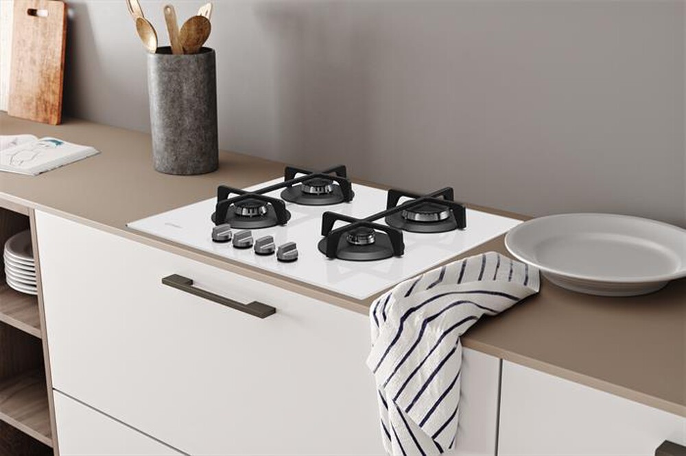 "INDESIT - Piano cottura a gas ING 61T/WH 4 fuochi 59cm-Bianco"
