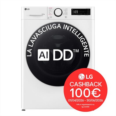 LG - Lavasciuga D4R5010TSWS 10/6 Kg Classe A-Bianco