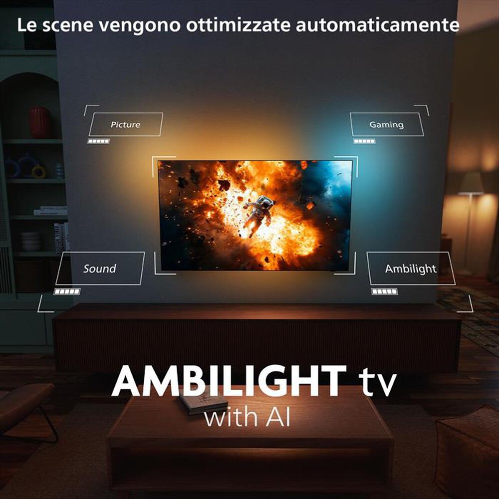 Immagine del prodotto PHILIPS - Smart TV Ambilight OLED 4K 55" 55OLED770-Black