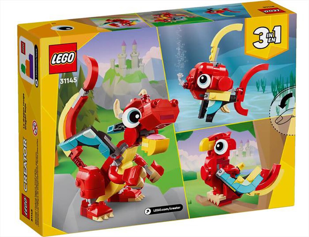 "LEGO - CREATOR Drago rosso - 31145-Multicolore"