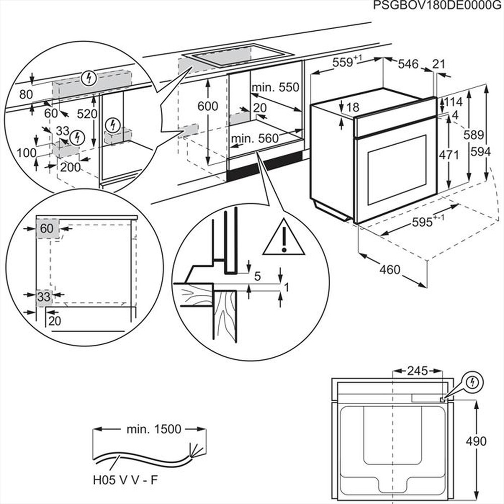 Immagine del prodotto ELECTROLUX - Forno incasso elettrico EOB8S29WH Classe A++-Pure Black