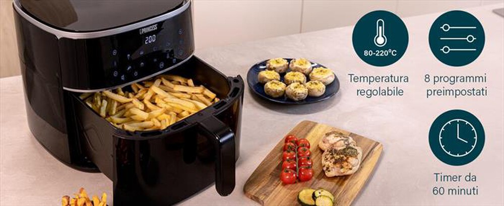 Immagine del prodotto PRINCESS - Friggitrice ad aria AEROFRYER DIGITALE 6 LITRI-NERO / PLASTICA