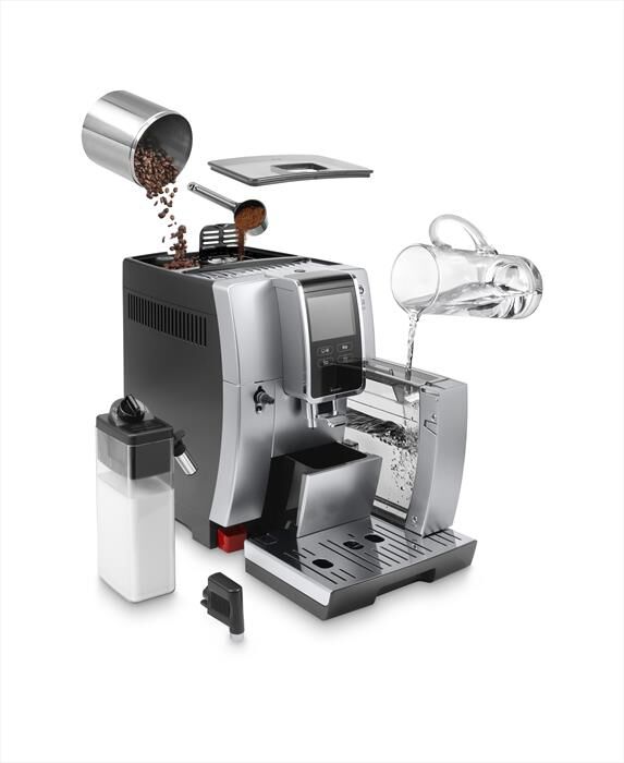 DE LONGHI - DINAMICA PLUS ECAM 370.85.SB MACCHINA AUTOMATICA - argento nero  | Euronics