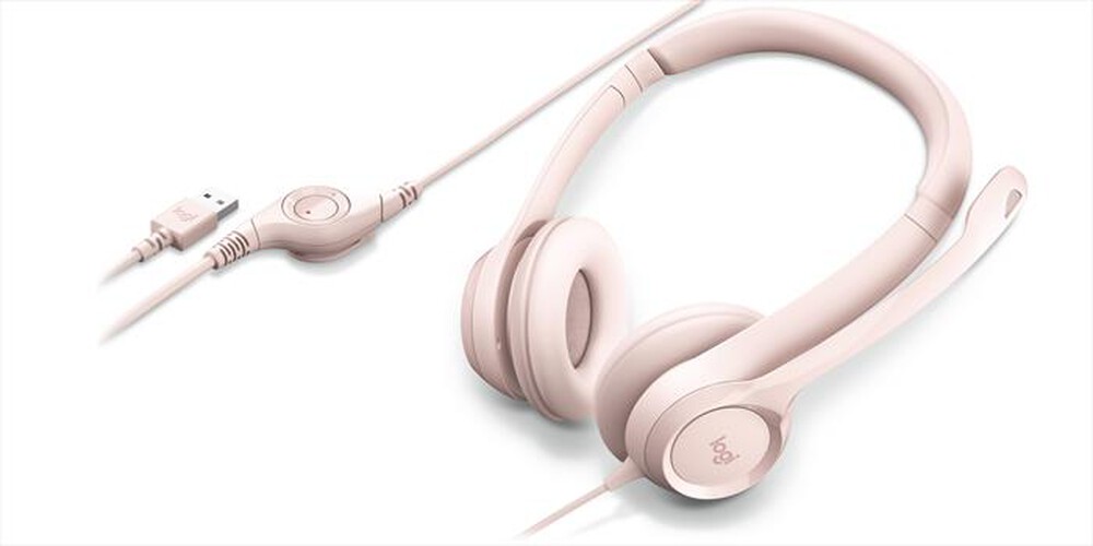 "LOGITECH - Cuffia con microfono H390-Rosa"