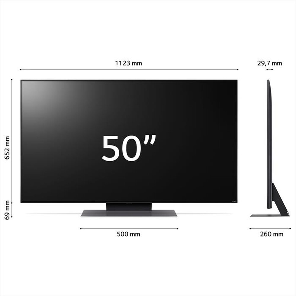 "LG - Smart TV MINI LED UHD 4K 50\" 50QNED826RE-Nero"