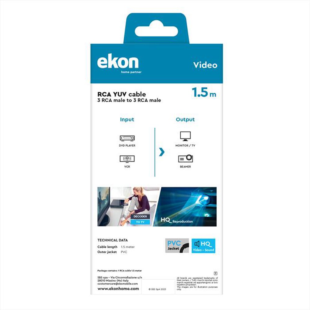 Immagine del prodotto SBS - ECV3RCAYUV15MM