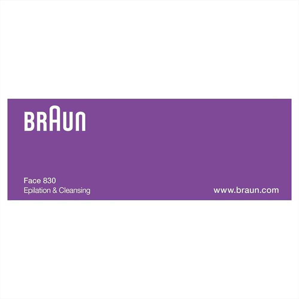 "BRAUN - Face 830  miniepilatore + spazzola viso-Bianco"