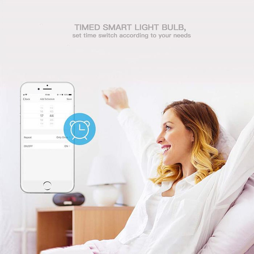 "WOOX - SMART LED BULB RGBW E27, 8W, 3000K-Bianco"