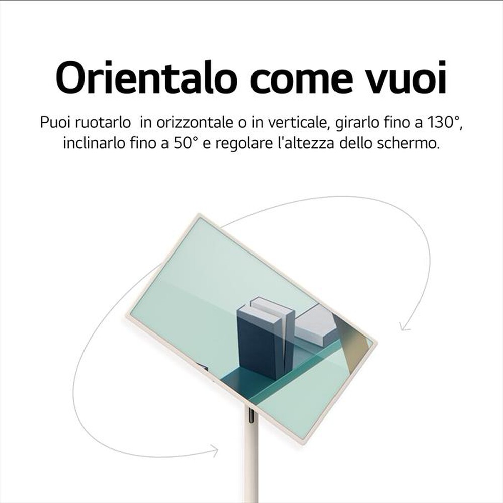 "LG - Smart TV LED FHD 27\" 27ART10AKPL-Bianco Panna"