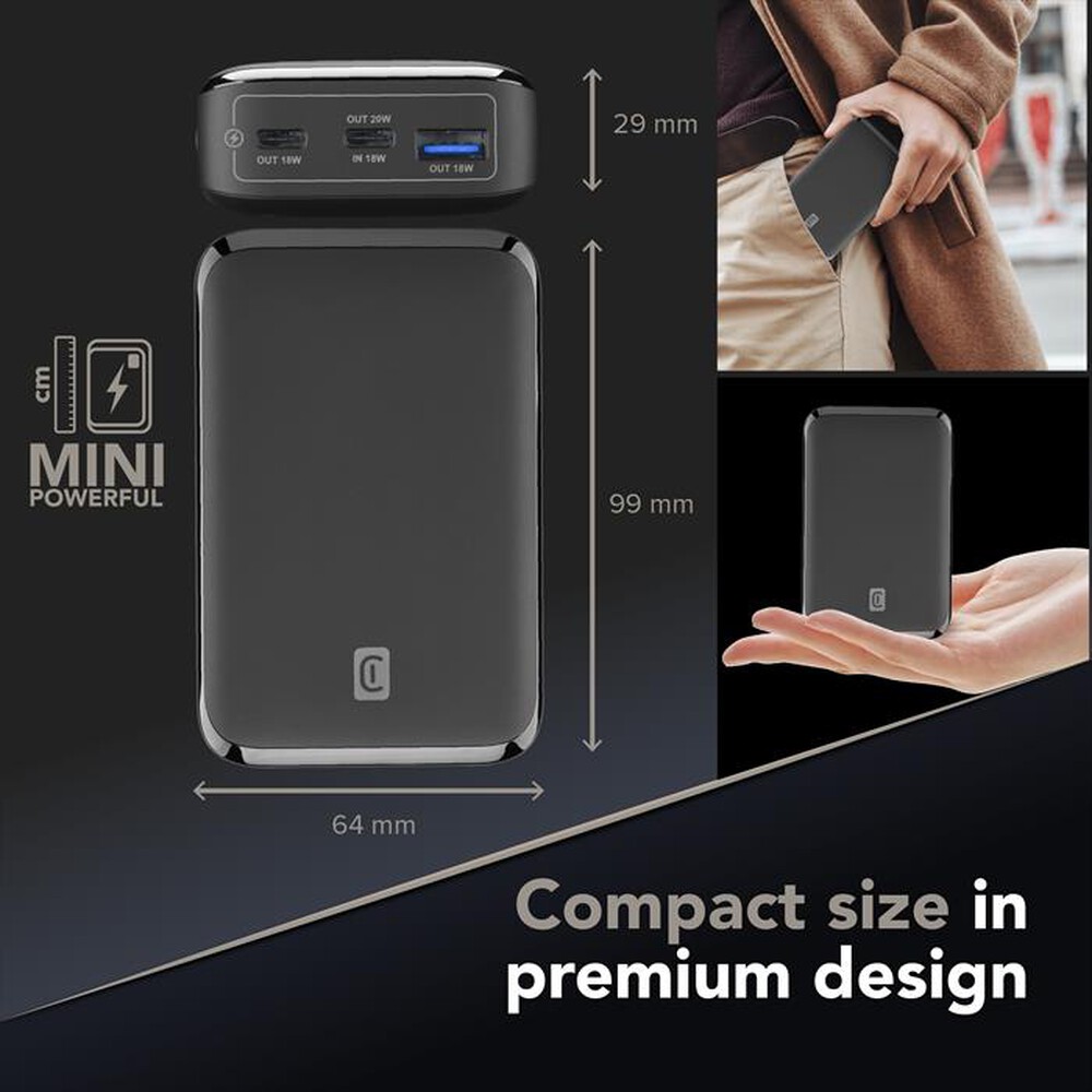 Immagine del prodotto CELLULARLINE - Power Bank Essence Promo 10.000mAh PD fino a 20W-Nero