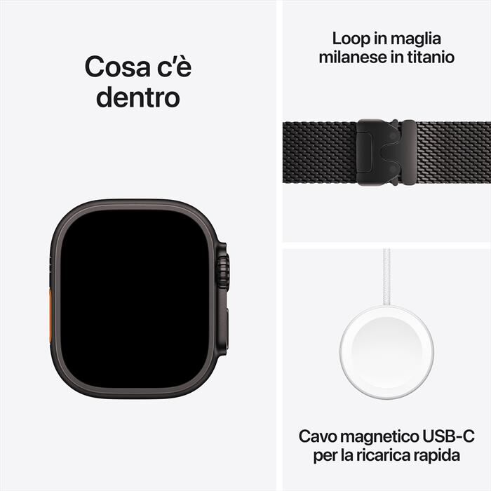 Loop in maglia milanese nero siderale shop