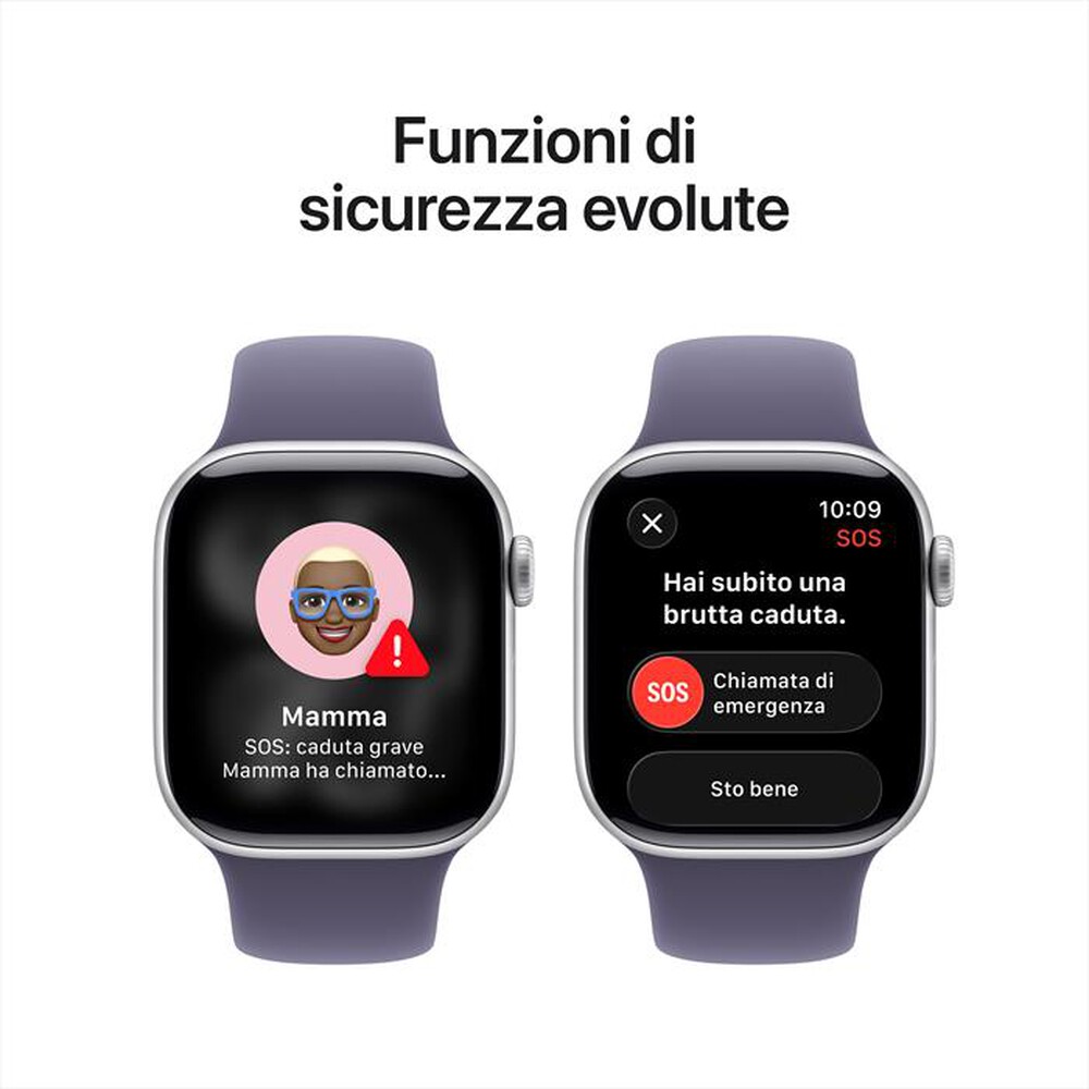 Immagine del prodotto APPLE - Watch Series 11 GPS 42mm Alluminio-Sport Band Viola Nebbia - S/M
