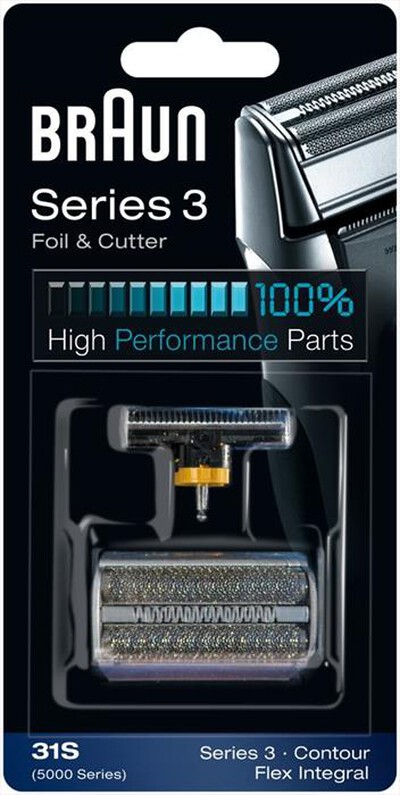 BRAUN - Testina di Ricambio per Rasoio 31S-Argento