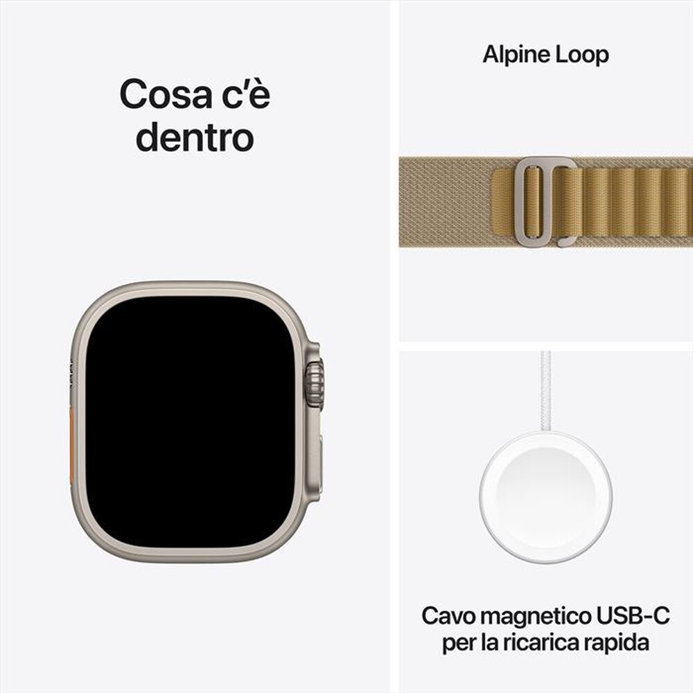 "APPLE - Watch Ultra 2 GPS + Cellular 49mm Titanio-Naturale Alpine Loop Sahara L"