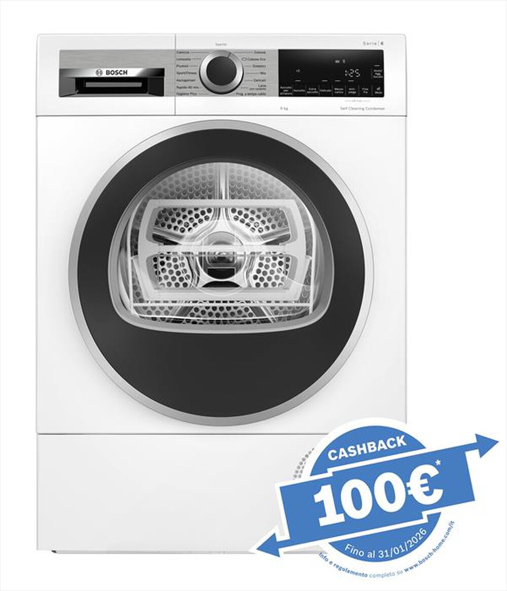 Immagine del prodotto BOSCH - Asciugatrice Serie 6 WQG245D0IT 9Kg Classe C-Bianco