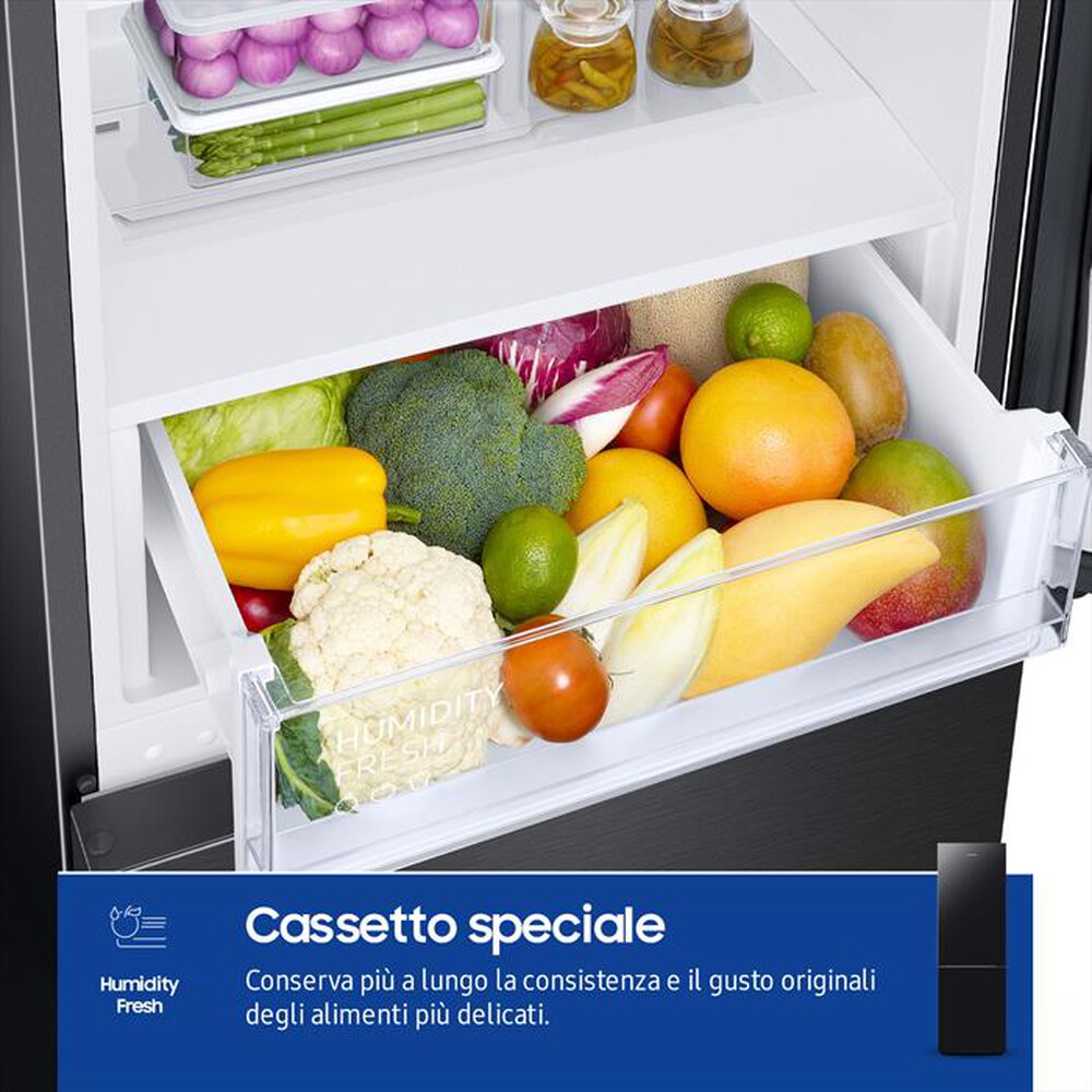 "SAMSUNG - Frigorifero combinato RB33B610EBN/EF ClasseE 344lt-New Empire Black"