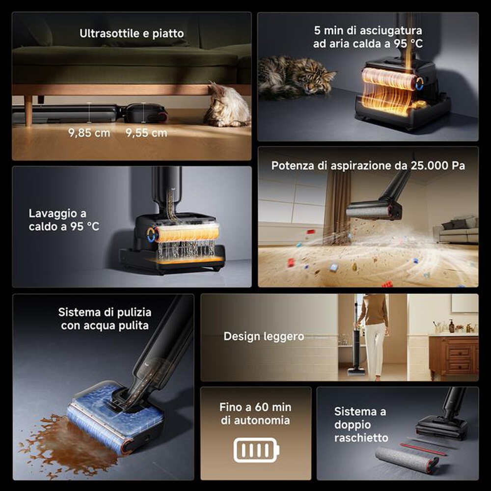 Immagine del prodotto DREAME - Scopa elettrica ricaricabile T12 PRO-Nero