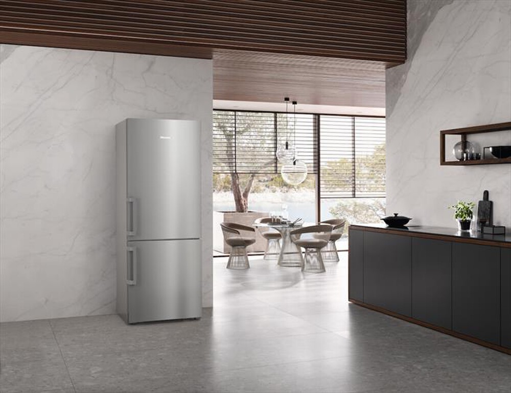 "MIELE - Frigorifero combinato KFN 4796 CD EL ClasseA 485lt-Acciaio inossidabile"