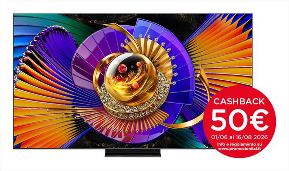 TCL - Smart TV SQD-Mini LED 4K 55" 55C7L-Nero