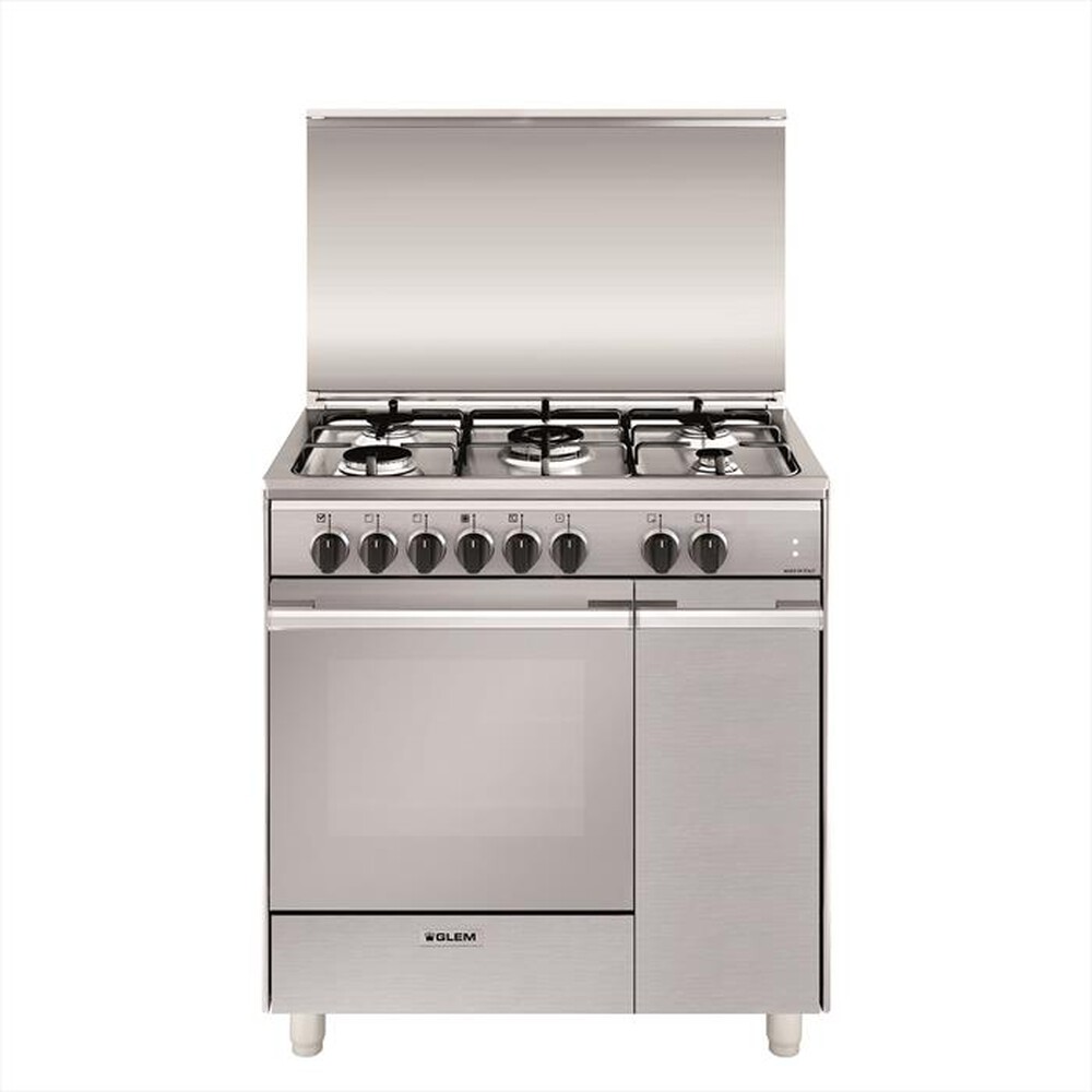 "GLEM GAS - Cucina a gas UQ855MI6 Classe A-Inox"