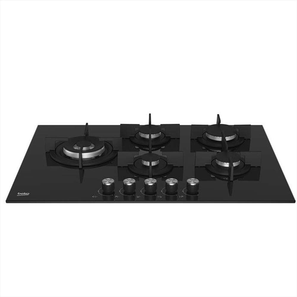 "BEKO - Piano cottura a gas HILL75222S 75cm-Cristallo nero"