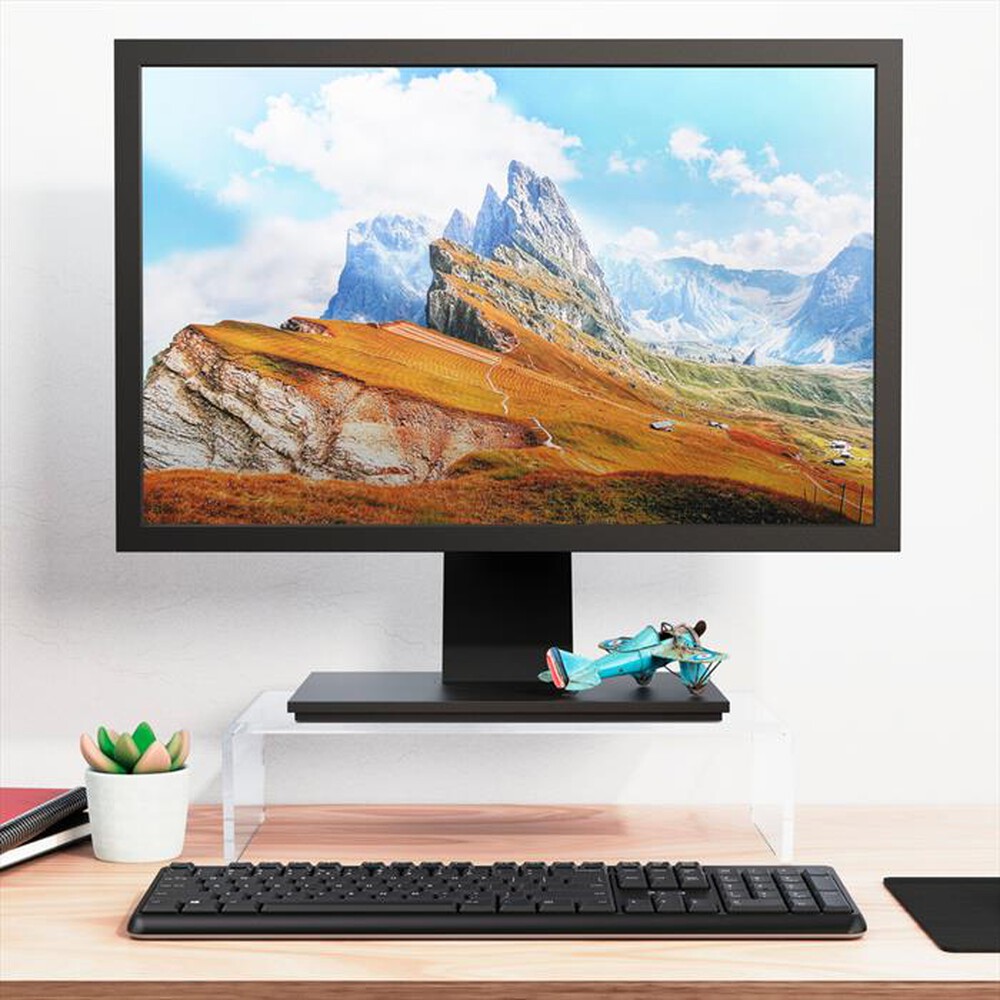 "TRUST - MONTA MONITOR STAND-Transparent"