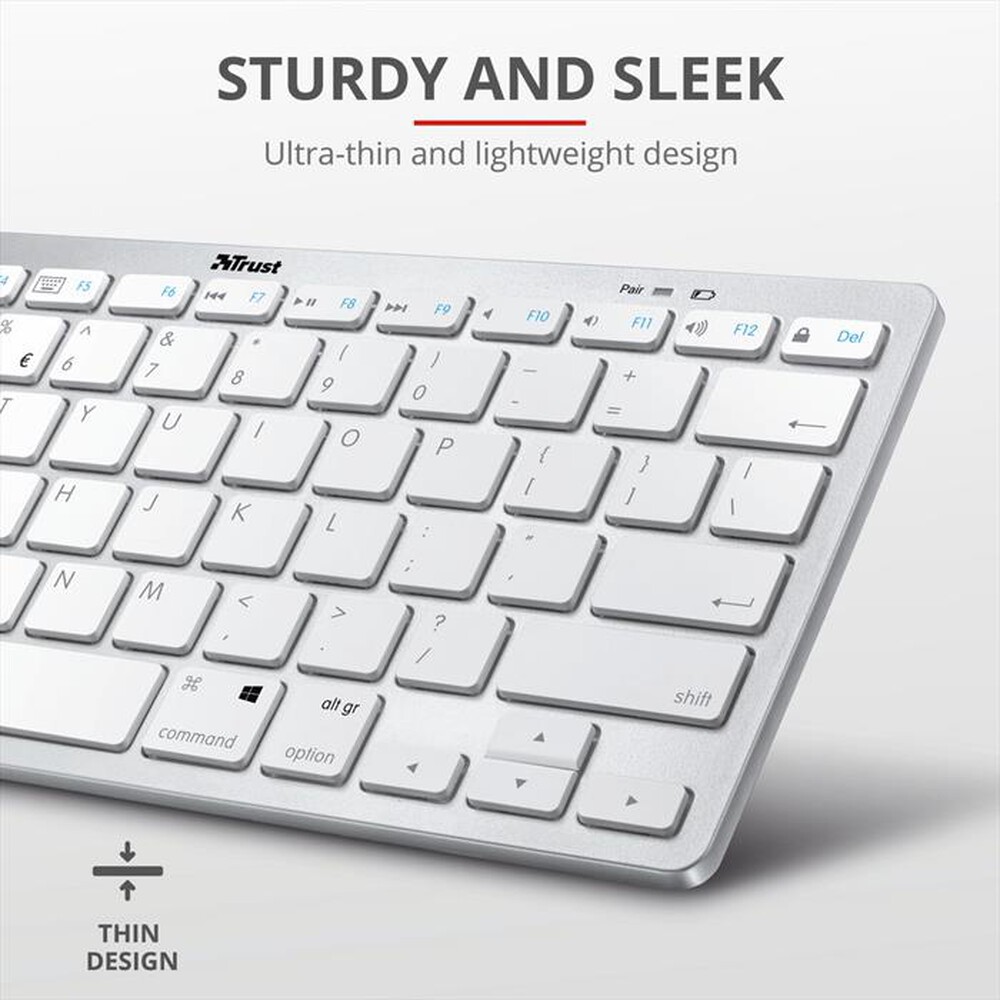 "TRUST - NADO BLUETOOTH KEYBOARD IT-White/Grey"