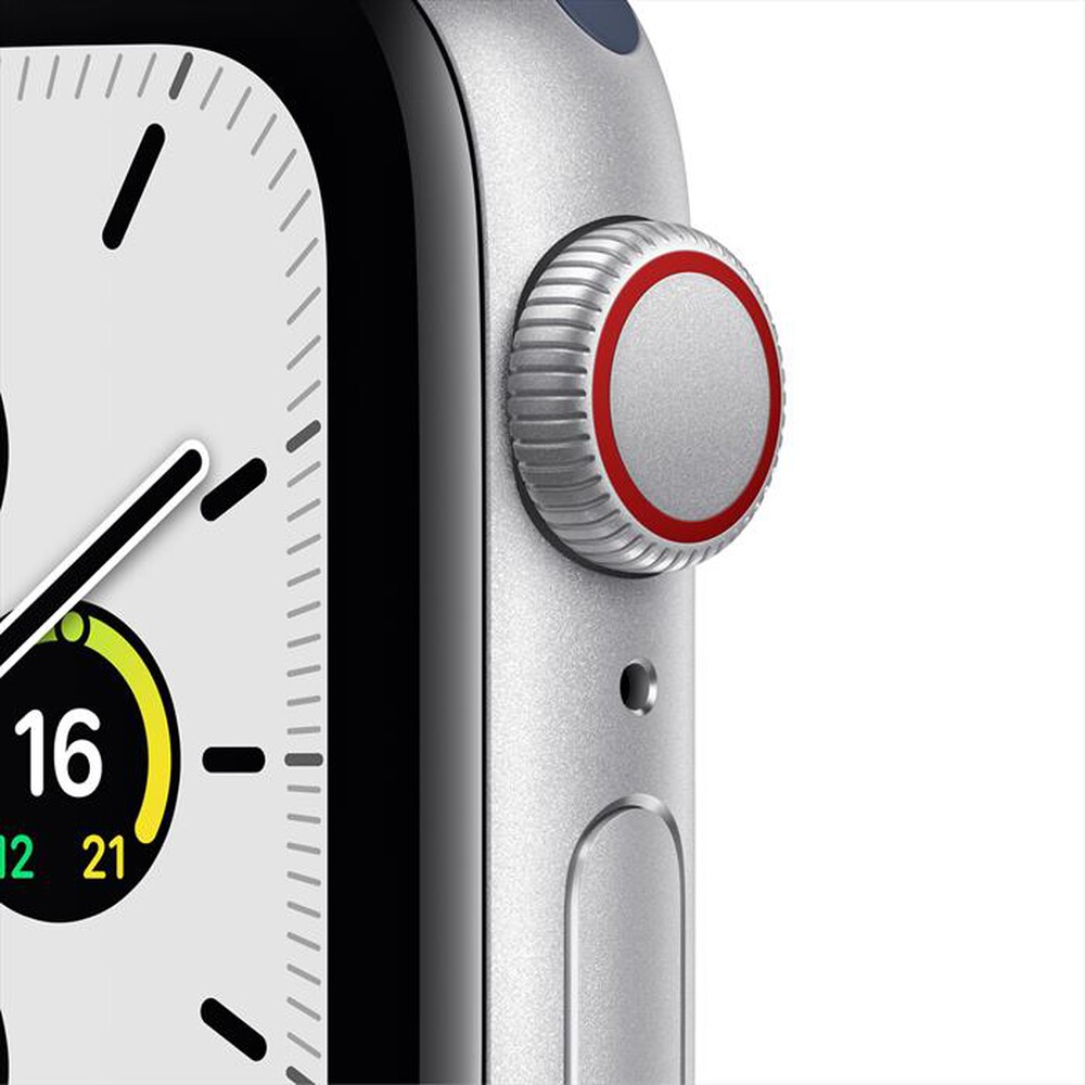 "APPLE - Watch SE GPS+Cellular 40mm Alluminio Argento-Cinturino Sport Azzurro"