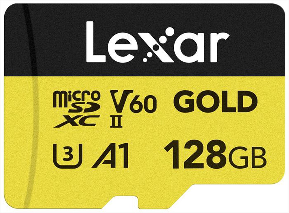 Immagine del prodotto LEXAR - 128GB MICROSDXC GOLD V60 U3 A1-Nero/Oro