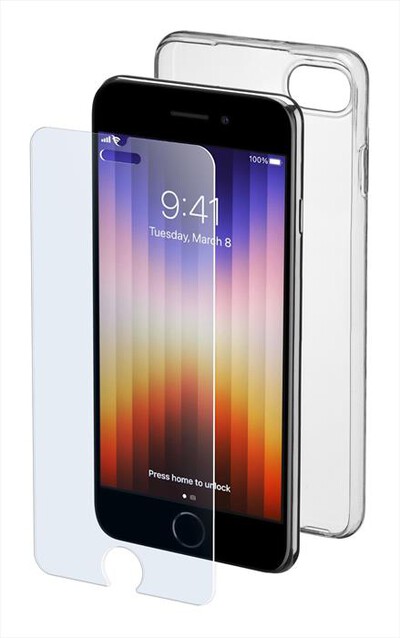 CELLULARLINE - Protection Kit iPhone SE(2022/2020) PROTKITIPH747T-Trasparente