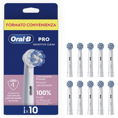 ORAL-B - Testine Ricambio EB60X 10CT SENSITIVECLEAN ENG BOX-BIANCO