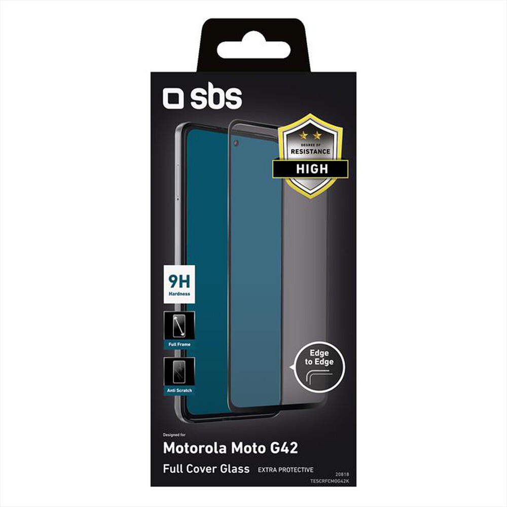 "SBS - Screen protector TESCRFCMOG42K per Moto G42-Nero"