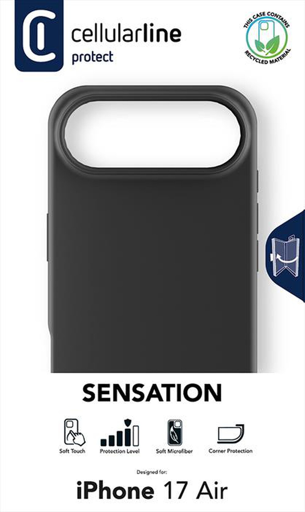 Immagine del prodotto CELLULARLINE - Custodia in silicone SENSATION per IPHONE AIR-Nero
