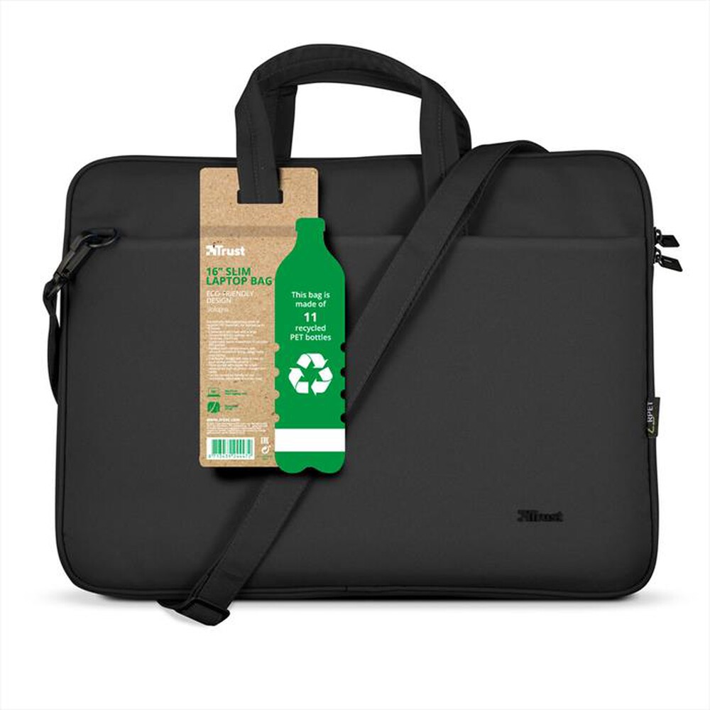 "TRUST - BOLOGNA LAPTOP BAG 16? ECO-Black"
