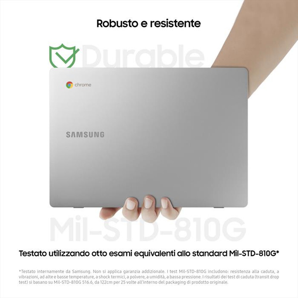 "SAMSUNG - Chromebook 4 11.6” - Celeron N4000, HD 64GB-Platinum Titan"