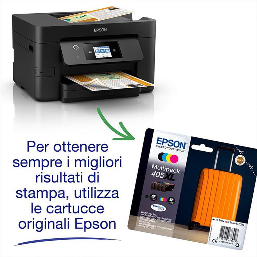 "EPSON - WORKFORCE WF-3825DWF-Nero / Opaco"
