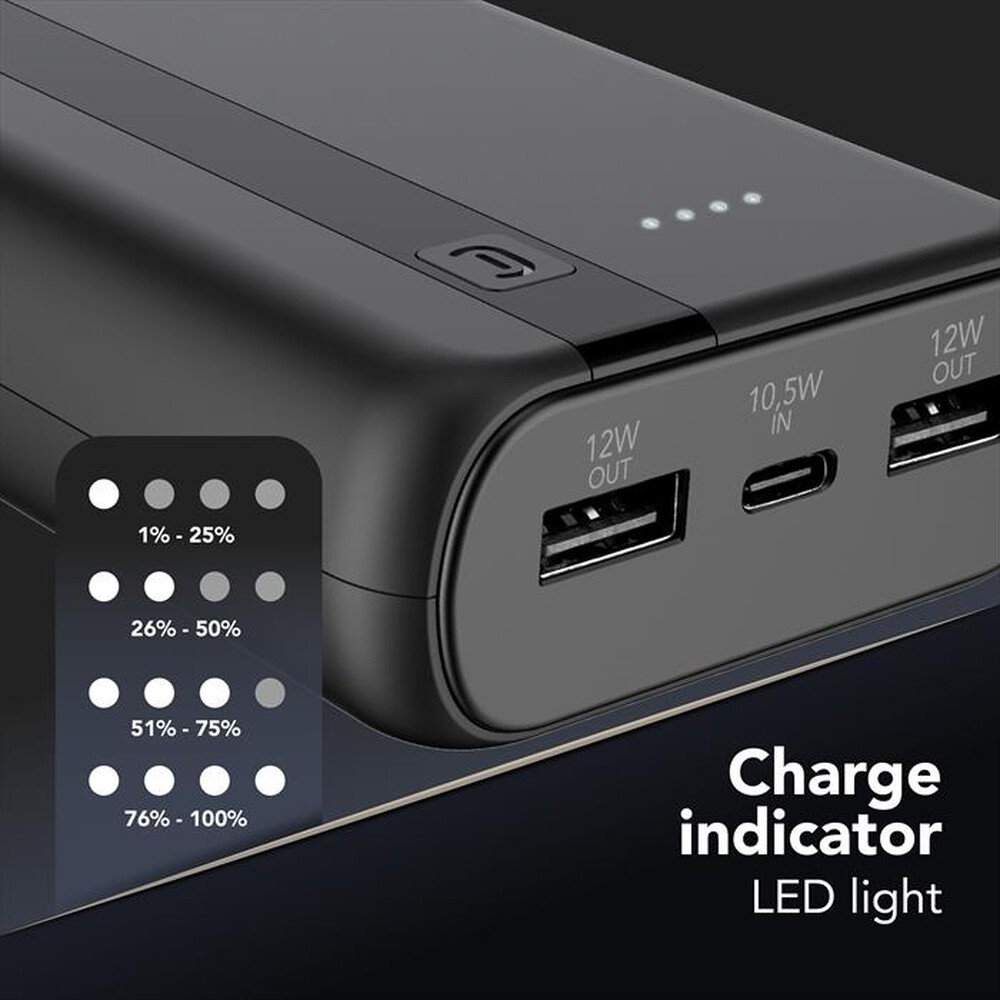 Immagine del prodotto CELLULARLINE - Caricabatterie Portatile PBENTRY20000K-Nero