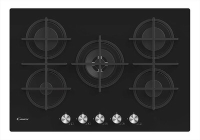 CANDY - Piano cottura a gas CVG74WPB 5 fuochi 74,5cm-Nero